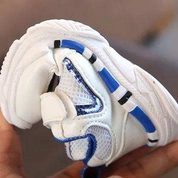 Bērnu klasiskās Baltās čības 2018. gada rudenī jauns bērnu linuma acu ventilācijas ikdienas apavi meitenēm, zēniem, neslīdoši apavi