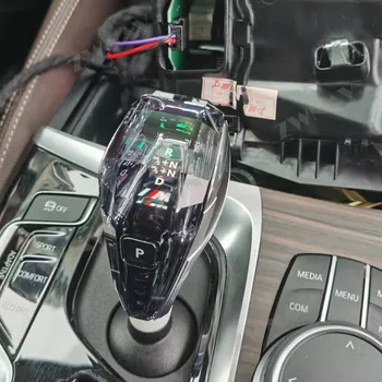 ZWNAV Auto Pārnesumkārba Kristāla Rokturiem Pārnesumu Pārslēgšanas Slēdzis ar Sviru, Nūju Galvas, Lai BMW 3. Sērijas X5 X6 X7 Z4 2019 2020 Auto Kristāla Rokturiem
