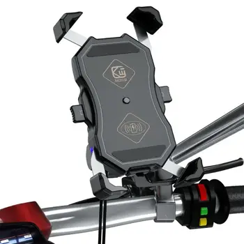 Ūdensizturīgs 12V Motociklu QC3.0 USB 15W Qi Bezvadu Lādētāju Mount Turētāja Statīvs iphone 3.5-6.5 collu Mobilais GPS