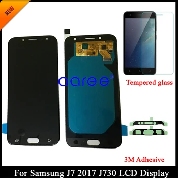 Testēti ar Regulējamu SAMSUNG J7 Pro 2017 J730 LCD Displejs priekš Samsung J730 J7 2017 LCD Ekrānā Pieskarieties Digitizer Montāža
