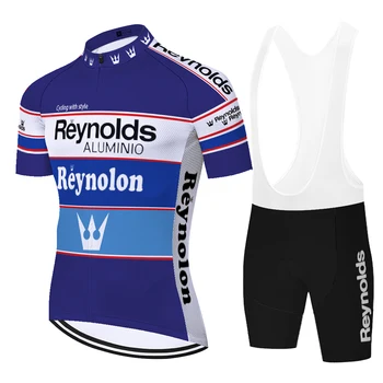 Riteņbraukšana jersey retro komanda Reynolds elpojošs velo šorti 20D riteņbraukšana uzvalks MTB equipacion ciclismo verano hombre