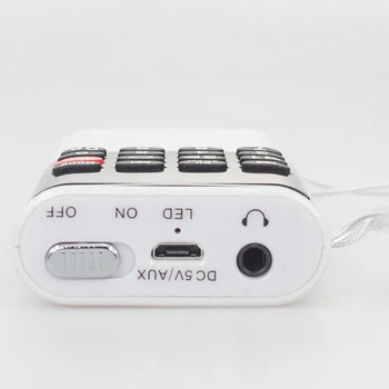 L-328 Mini Portatīvo Kabatas FM Auto Skenēšanas Radio Mūzikas o MP3 Atskaņotājs Āra Mazo Skaļruni ar Balss ieraksts