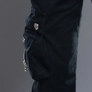 2020. gada Pavasarī Jaunu Vīriešu Bikses Āra Multi-kabatas (Dungriņi) Vīriešu Jaunatnes Slim Taisni Kokvilnas Bikses, Modes Tendences