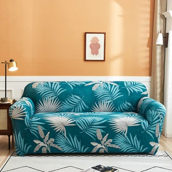 Airldianer Pastorālo Stila Ziedu Drukāt Stiept Sofa Cover Zaļās Lapas Elastīgs Dīvāna Pārsegs L formas vāciņu, dīvāns dzīvojamā istabā