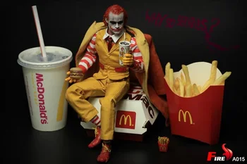 Noliktavā 1/6 Mēroga A015 Tēvocis Hamburger McDonald ' s Double Joker Galvas, Drēbes, Kolekcionējamus Rīcības Attēls Klauns