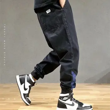 Vīriešu džinsi, Kravas Bikses Elastīgs Harun bikses Joggers Elsas Rudens Streetwear Hip Hop Harēma Bikses S-4XL Safari Stila Gadījuma Elsas