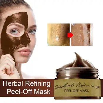 60ml Augu izcelsmes vielas Attīrīšanas Peel-Off Maska Sejas Skaistums Peel-off Maska Plīsumi Noņemt Blackhead Cleaning Poras Saraujas Ādas Kopšanai
