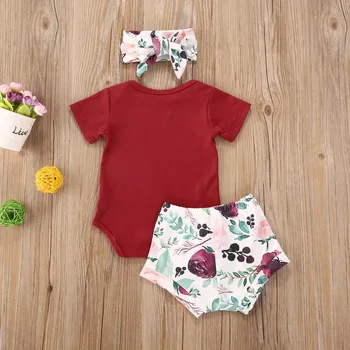 6M-3Years Jaundzimušo Bērnu Svītrains Kokvilnas T-Krekls Cietā Šorti Bikses Boy Girl Vasaras Apģērbs Apģērbu Komplekts