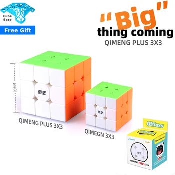 QiYi QiMeng Plus 9CM LIELS 3x3 Speed Magic Cube Cube QiYi Plus 9CM LIELS 3x3x3 Apguves un Izglītības Puzzle Rotaļlietas Klucīši