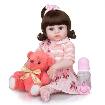 KEIUMI Atdzimis Bērnu 49 CM Reālistisku Pilna Silikona Ķermeņa Dvīņi Bebe Atdzimis Meitene Vannas Rotaļlietas meitenēm Rotaļlietas, Bērnu Dzimšanas dienas Dāvana