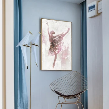 Balerīna Girl Sienas Mākslas Audekls Gleznas Vijoles Plakāti un Izdrukas Balerīna Girl Audekls Mākslas Izdrukas, lai Dzīvojamā Istaba