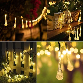 LED String Light Āra Saules Lampas Pasaku Krāsu Mājās Ziemassvētku Brīvdienās, Kāzu svinības, Apdare Stīgu Gaismas Dārzs Ūdensizturīgs