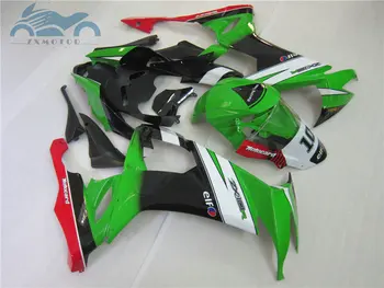 Pielāgota pārsegi komplekts KAWASAKI Ninja ZX10R 2008 2009 2010 ABS sacīkšu aptecētājs uzstādīt ZX 10R 08 09 10 zaļās melna ķermeņa daļas