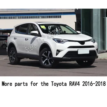 Auto virsbūves aizmugures atpakaļ Gaismas lampas rāmis stick chrome ABS vāciņš melns, 4gab Toyota RAV4 2016 2017 2018