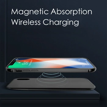 IPhone Xs XR Akumulatoru Lādētāju, Ja 2 in 1 Display LED Ultra Thin Magnētisko Bezvadu Powerbank iPhone Xs Max Akumulatora korpusa