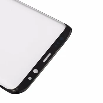 Melns Samsung Galaxy S6 S7 malas S8 S8+ S9 S9+ Plus Piezīme 8 9 Priekšējo Ārējo Stikla Lēcu Touch Screen Panelis Remonts Nomaiņa