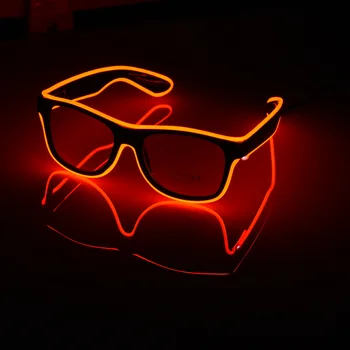 Mirgo EL Stikli EL Wire LED Brilles, kas Spīd Puses Piegādes Apgaismojums Jaunums Dāvanu Spilgtas Gaismas Festivāls Puses Dāvanu Mirdzumu Sunglass
