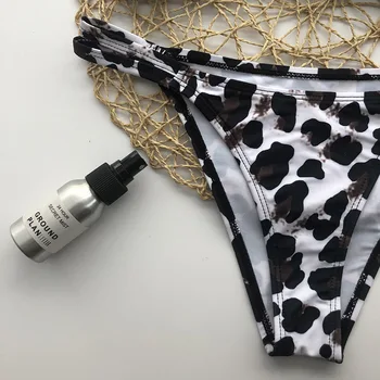 INGAGA Push Up Bikini Peldkostīmi Ir 2021. V-veida kakla Peldkostīmi Sieviešu Leopard Raibs peldkostīms Sievietēm Izgriezt Biquini Pludmali, Valkāt