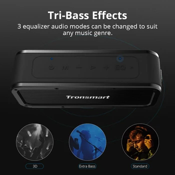Tronsmart Spēkā Bluetooth 5.0 Skaļrunis IPX7 Ūdensizturīgs 40W Mūzikas Surround Āra Portatīvo Skaļruņu 15H rotaļu laiks Subwoofer, NFC