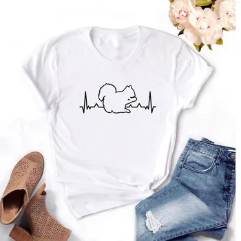 Sirdsdarbību Smieklīgi Vāveres Drukāt Sieviešu T Krekls Vasaras Īsām Piedurknēm T-kreklu, Dāvanu Lady Meitene Top Tee Sieviete