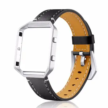Īstas Ādas Skatīties Joslas Fitbit Blaze Nomaiņa Band +Metāla Karkasa Māja Wrsit Joslas Fitbit Blaze Smart Watch Band