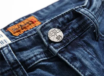 Eiropas vīriešu dsq Itālija slavenu zīmolu džinsu bikses Vīriešu slim džinsu rāvējslēdzēju, taisnas džinsa bikses džentlmenis melno caurumu, džinsi vīriešiem