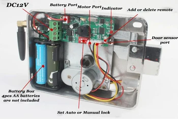 Akumulatora Brauc Tālvadības Elektriskā Bloķēšana Slēptās Durvju slēdzenes RFID Bloķēšanas Taustiņš DC12V Elektroniskā Slēdzene Vārtiem nazis Mājas Piekļuves kontrole