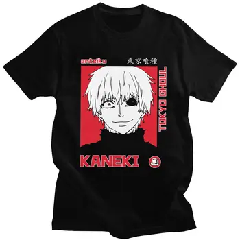 Japāņu Anime, Tokija Vampīrs T Krekls Vīriešiem No Kokvilnas Modes T-krekls ar Īsām Piedurknēm Kaneki Ken Tee Manga T Fani Apģērbu Merch