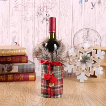 Ziemassvētku Rotājumi Eiropas un Amerikas Jauno Vīna Pudeles Vāciņu Priekšgala Mezgls Veļa Vīna Pudeles Vāciņu, Svētku Dekorēšana Aksesuāri