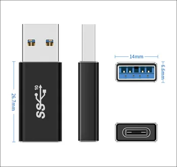 JAUNU 10Gbps 5V USB-C USB 3.1 C Tipa sievietes USB 3.0 vīriešu Adapteris Savienotājs converter USB3.1 tips-c