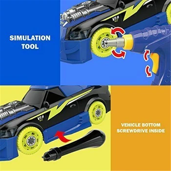 Izjaukt Auto Mācību Montāža Playset - Agrīnās Attīstības Prasmes Būvniecības Rotaļlietas Zēniem Bērniem Vecumā no 3 un uz augšu