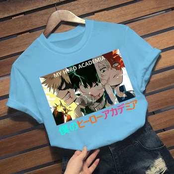Anime Shoto Todoroki Mans Varonis Augstskolu Bakugou Deku T-Krekls Grafiskais Tshirt Sieviešu Streetwear T Krekls
