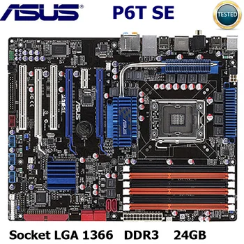 LGA 1366 Asus P6T SE Mātesplati DDR3 Core i7 Extreme/Core i7 procesoru, 24 GB Intel X58 1366 Sākotnējā Darbvirsmas Izmanto Asus P6T SE (Mainboard)