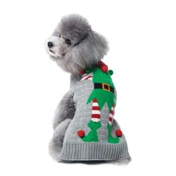 Ziemassvētku Suns Džemperis Ziemas Klauns Kucēns Apģērbu, Siltu Ziemassvētku Ziemeļbriežu Suņu Apģērbi Džemperi Maziem, Vidējiem Pet Suņiem Dachshund