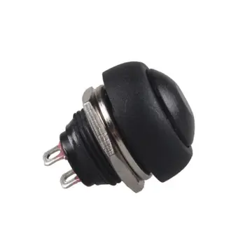 10 X 12mm Black Mini Īslaicīgs ON/OFF Kārtā Spiediet Pogu Toggle Switch Pārdošanas