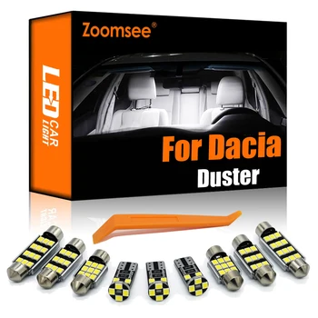 Zoomsee Interjera LED Dacia Duster 1 2 2010. - 2020. Gadam Labāko Canbus Transportlīdzekļa Spuldzes Iekštelpu Dome Kartes nolasīšana Bagāžnieka Vieglo Auto Lampu Komplekts