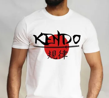 Kendo Rakstzīmju Sērijas Japānas Karogs Samuraju Zobenu Kanji Pašdisciplīnu Vīriešiem Pieaugušo 2018 Modes Kokvilnas Slim Fit Vienkrāsainu Uzņēmums, T Krekls