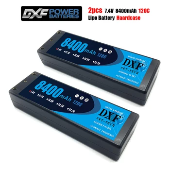 DXF 2GAB 2S Lipo akumulatoru 7.6 V 8400 140C 8000mah 140C/7.4 V 8400mah 120.C 7300mah 130C/ 4200mah -20 ° C 4mm Hardcase Par Slash 4X4 Auto