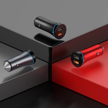 Joyroom 30W USB Automašīnas Lādētājs Ātri Uzlādēt QC3.0+2.4 USB LED Ātrs Auto Lādētājs iPhone Xiaomi Mobilo Telefonu 12 Pro Max/24V