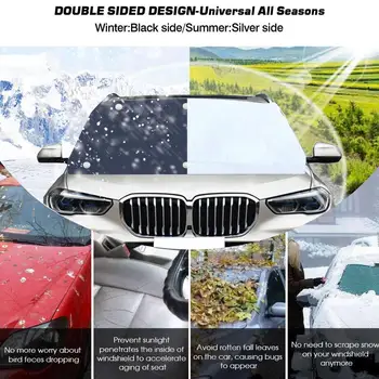 Auto Magnētiskās Saulessargs Segtu Automašīnu Vējstiklu Sniega Saules Ēnā Ūdensizturīgs Aizsargs Segtu Automašīnas Priekšējā Vējstikla Pārsegs