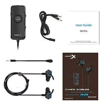 Xiberia MG-2 Pro Stereo Bass Spēļu Earbuds ar Noņemamām Trokšņa Slāpēšanas Mikrofons, 4D Vibrācijas 7.1 Surround Stereo Skaņu Gaismas