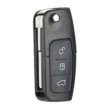 Keyecu Tālvadības Auto Atslēgu Fob, 3 Pogu, 433MHZ 4D60/4D63 Čipu Ford C-Max / - S-Max / Mondeo / Galaxy / Fiesta / Focus - HU101 Asmens