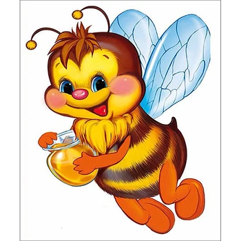 DIY Dimanta Krāsošana Jauki bišu zēns Pilna Kārtas Urbt Mozaīkas Uzlīmes, Dekori Glezna Krustdūrienā 5d Dimanta Izšūšana