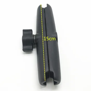 Alumīnija Sakausējuma Rokas Garums 15cm daļas. konsole ar 1 collu Bumbu Bāzes Mount Motociklu Kamera Extension Arm