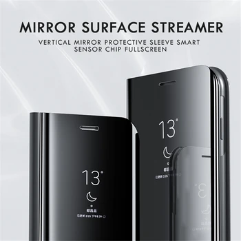 Par Xiaomi Mi 10T Pro Gadījumā Skaidru priekšstatu Smart Mirror Flip Ādas Gadījumā Xiaomi Mi10T Pro Mi 10T Pro Triecienizturīgs Vāks Fundas