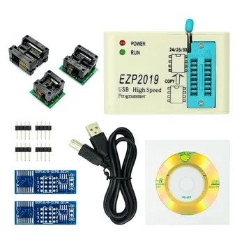 EZP2019 ātrgaitas USB SPI Programmētājs Atbalsts 24 25 93 EEPROM 25 Flash BIOS Čipu + 6 vienības Ar 1.8 V Adapteris