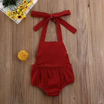 Emmababy Modes Jaundzimušā bērna Baby Toddler Meitenes Mežģīnes Bodysuit Romper Backless Jumpsuit Sunsuit Drēbes 0-18M