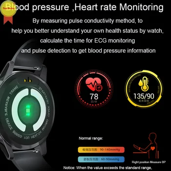 Smart Skatīties IP68 Ūdensnecaurlaidīga PPG EKG Skatīties Asins Spiedienu, Spo2, Sirds kursa Noteikšanas, Multi Sporta Vīrieši Vecākais Veselības Aprūpes Smartwatch