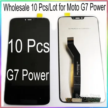 Vairumtirdzniecības 10 Gab./lote Moto G7 Jauda, LCD Ekrāns ar Touch Digitizer Montāža XT1955-5 XT1955-6