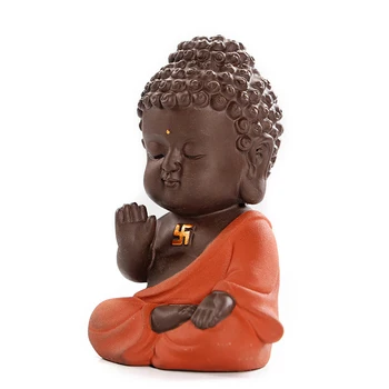 Keramikas Tathagata Budas Statuetes Auto, Apdare, Rotājumi Automobiļu Paneļa Budistu Mūks Amatniecības Dekoru, Rotājumu Piederumi
